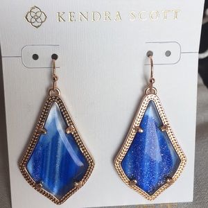 Kendra Scott Dusted Navy Alex in Rose Gold